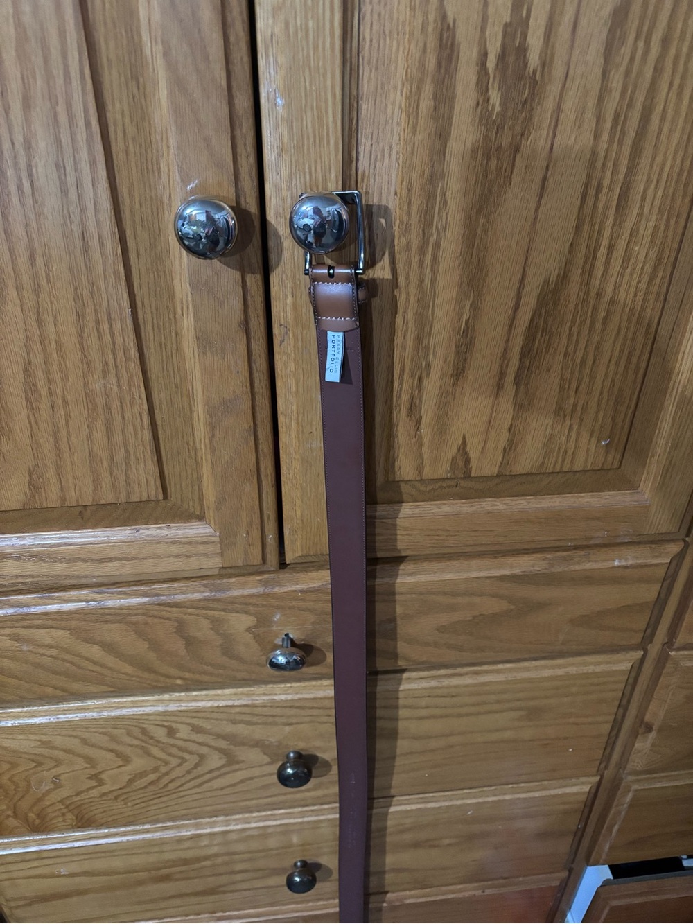 Perry Ellis Brown Leather belt